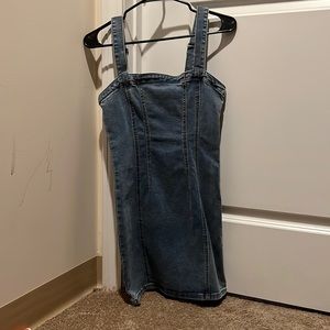 Forever 21 side zip denim mini dress